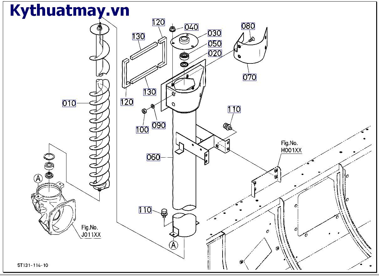 Trục máy khoan dọc thứ 1